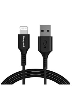 اشتري USB To Lightning Silicone Cable MFI, 6 Feet 1.8M, Apple-Certified, QC 3.0, 2.4A Max Output, Fast Charge And Sync Cable For iPhone,iPad, Airpods, iPod Black في الامارات