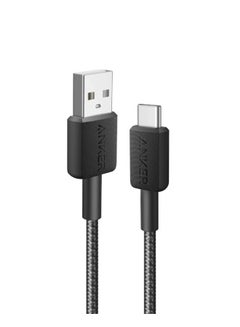 Buy 322 USB-C to USB A 2.0 cable (3ft/0.9m), High Durability Type C Braided Charging Cable Compatible with Samsung Galaxy S10, S9, Huawei P10, P9, Sony XZ Black in Egypt