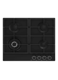 Buy Built in Gas Hob 60 cm 4 Burner integrated ignition HIAW 64225 BX black in Egypt