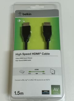 Buy 1.5 Meter HDMI To HDMI Audio Video Cable Black in Saudi Arabia