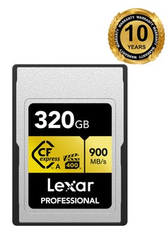 Buy Lexar 320GB Professional CFexpress Type A Card GOLD Series- 10 years warranty - official distributor 320 GB in Saudi Arabia