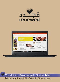 اشتري Renewed - Thinkpad T470s (2017) Business Laptop With 14-Inch Display, Intel Core i7 Processor/7th Gen/8GB RAM/256GB SSD/Intel HD Graphics 620 With Keyboard English/Arabic Black في السعودية