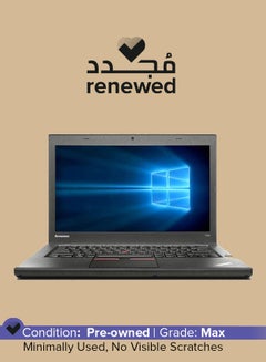 اشتري Renewed - Thinkpad T450 (2015) Laptop With 14-Inch Display, Intel Core i5 Processor/4th Gen/4GB RAM/256SSD/Intel HD Graphics English Black في السعودية