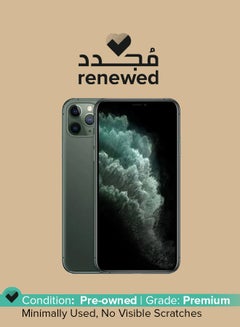 Buy Renewed - iPhone 11 Pro Max With FaceTime Midnight Green 256GB 4G LTE - International Version in UAE