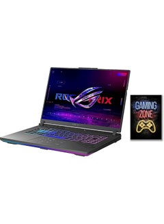 اشتري Rog Strix G16 Gaming Laptop With 16.1-Inch Display, Core i7-13650HX Processor/32GB RAM/1TB SSD/8GB NVIDIA GeForce RTX 4060 8GB Graphics Card/Windows 11 With Neon Game Quotes English Black في الامارات