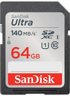Buy Sandisk Ultra SDXC UHS 64GB 140MBs (SDSDUNB-064G-GN61N) 64 GB in UAE