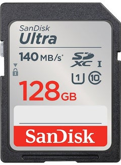 اشتري Sandisk Ultra SDXC UHS 128GB 140MBs (SDSDUNB-128G-GN61N) 128 GB في الامارات