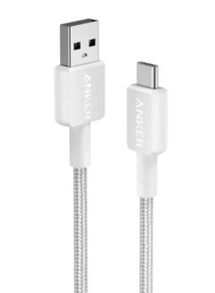 Buy 322 USB-A To USB-C Braided Cable (6ft) A81H6H21 - White in UAE