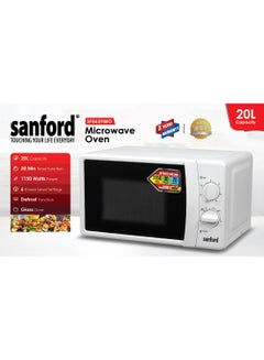 Buy SANFORD MICROWAVE OVEN 20.0 LITRE 20 L 1150 W SF5629MO BS white in UAE