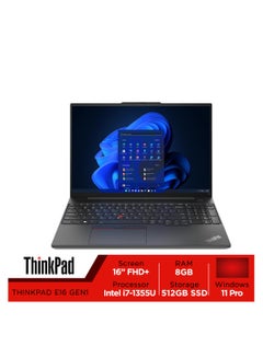 Buy Thinkpad E16 Gen1 Newest Business Series Intel Core i7-1355U 13Th Generation 8Gb Ram 512Gb SSD Intel Iris Xe Windows11 16 Inch FHD+ English Graphite Black in UAE