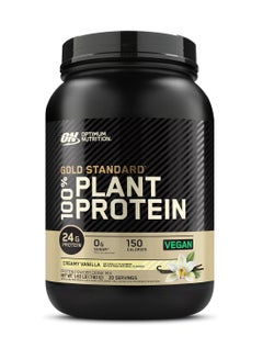 اشتري Gold Standard 100% Plant Based Protein Powder, Gluten Free, Vegan Protein for Muscle Support and Recovery with Amino Acids - Creamy Vanilla, 740 G , 20 Servings في السعودية