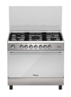 Buy 5-Burners Gas Oven Cooking Range KSGC9082FS Silver in Saudi Arabia