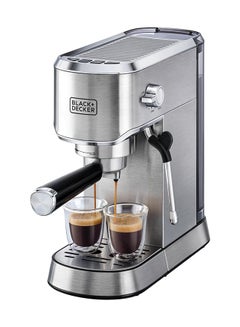 اشتري Manual Barista Pump Espresso Coffee Machine, Cappuccino, Latte Macchiato, Milk Frother, 1 L 1450 W ECM150-B5 Silver في مصر