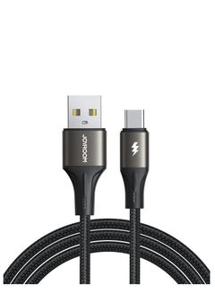 Buy SA25-AC3 Light-Speed Series 3A Fast Charging Data Cable (USB-A to Type-C) 1.2m Black in Egypt