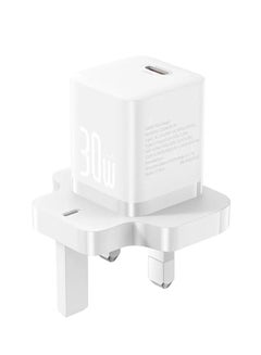 Buy USB C Plug 30W GaN5 Pro Fast Charger PD 3.0 Charging USB-C Power Adapter Type C Wall Charger Compatible With iPhone 15 Pro/15 Plus/14/13/12, iPad Air, MacBook Air, Samsung S23, Xiaomi, Oneplus, Etc White in UAE