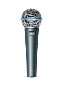 Buy Vocal Microphone - Single Element Supercardioid Dynamic Mic For Stage Studio, Includes A25D Adjustable Stand Adapter, 5/8  To 3/8 Inch Euro Thread Adapter And Storage Bag Beta 58A Silver in Saudi Arabia