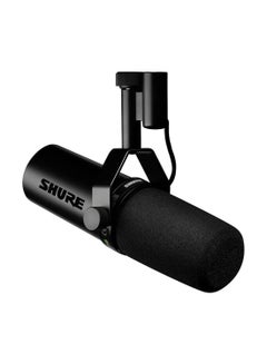 Buy Dynamic Vocal Microphone W/Built-In Preamp For Streaming, Podcast, Recording, Wide-Range Frequency, Warm And Smooth Sound, Rugged Construction, Detachable Windscreen SM7DB Black in Egypt