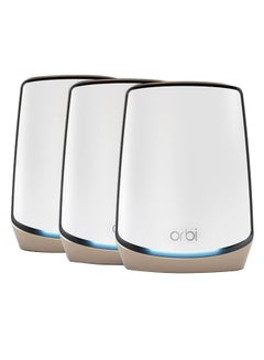 Buy Netgear Orbi Whole Home Tri-Band Mesh WiFi 6 System RBK863S Router with 3 Satellites upto 8,000 sq.ft AX6000 upto 6Gbps, 10Gig Port,1-year NETGEAR Armor -White White in UAE