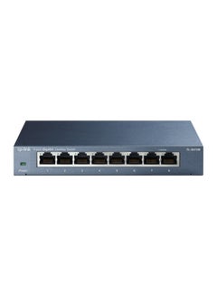 اشتري TL-SG108 With 8 Port Gigabit Unmanaged Ethernet Network Switch, Ethernet Splitter, Plug And Play, Fanless Metal Design, Shielded Ports, Traffic Optimization, Limited Lifetime Protection Black في الامارات