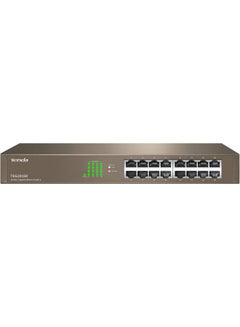 Buy TEG1016D With 16-Port Gigabit Ethernet Switch, Unmanaged Desktop Ethernet Switch, Network Switch Hub, Fan-less Metal Design, Plug And Play, Traffic Optimization, Limited Lifetime Protection Brown in UAE