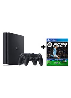 Buy PlayStation 4 Slim 1TB Console With 2 DUALSHOCK Controllers With FC 24 in UAE