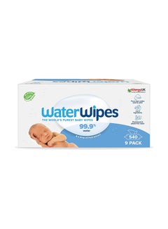 اشتري Pack Of 9 Original Plastic Free, 99.9% Water Based Baby Wet Wipes And Unscented For Sensitive Skin - 540 Count في الامارات