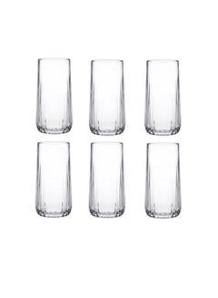 Buy 6-Piece Nova Long Tumbler Set 360cc Clear Clear in UAE