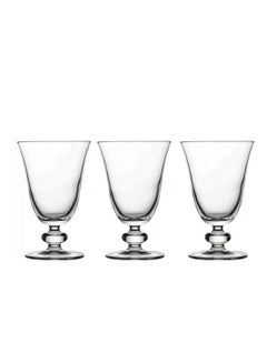 اشتري 3-Piece Sofia Goblet Set, 200 ml Clear في الامارات