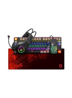 اشتري VIPER X All-In-One Gaming Bundle (Mechanical Keyboard, Headset, Mouse & Mousepad) BLACK في الامارات