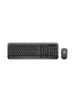 Buy USB-C Wireless Keyboard And Mouse, 2.4Ghz Quiet Full-Size Keyboard And Adjustable DPI Mouse With 2-In-1 USB-A/USB-C Nano Receiver, 12 Multimedia Shortcuts And Auto-Sleep Function For Desktop Black in UAE