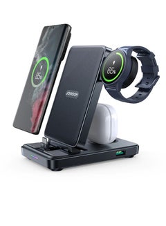 Buy 4 In 1 Wireless Charger Station | Fast Charging | Qi Multi Charging Stand | For Type-C Apple iPhone15 Series And Watch Samsung Huawei Black in UAE