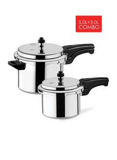 اشتري ALUMINIUM PRESSURE COOKER COMBO WITH INDUCTION BASE 5 L 20 W SF3272PCC Silver في الامارات