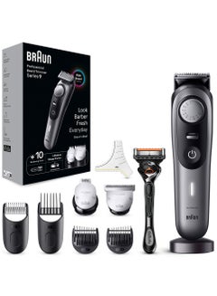 اشتري Pro Beard Trimmer 9 With Pro Blade AutoSense Technology Precision Wheel Black في السعودية