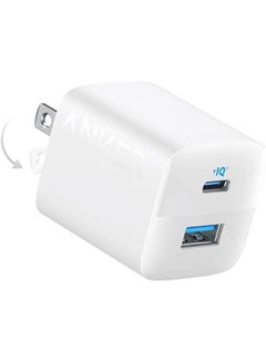 اشتري USB C Charger 33W, Anker 323 Charger, 2 Port Compact Charger with Foldable Plug for iPhone 14/14 Plus/14 Pro/14 Pro Max/13/12, Pixel, Galaxy, iPad/iPad Mini and More (Cable Not Included) White في مصر