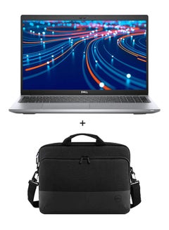 Buy Newest 2023 Latitude 5520 Business & Professional Laptop 15.6-Inch Touchscreen Display, Core i5-1135G7 Processor/16GB RAM DDR4/512GB SSD/Windows 11 Pro With Free Dell Bag English/Arabic Silver in UAE