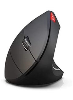 Buy T29 Bluetooth Vertical Mouse Black/Red in UAE