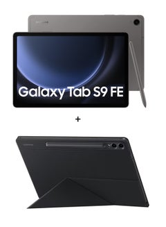 Buy Galaxy Tab S9 FE  Gray 6GB RAM 128GB 5G With Book Cover - Middle East Version in UAE