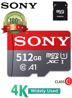 Buy Ultra Fast Speed Micro SD Memory Card Class 10 TF Flash Card Up To 98Mb/s With Adapter 512 GB in Saudi Arabia