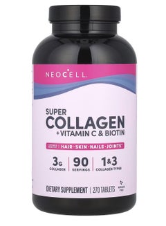 Buy Super Collagen, Vitamin C And Biotin, 270 Tablets in UAE