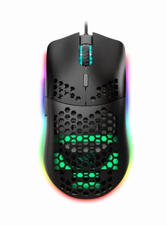 Buy J900 RGB Lighting Programmable Gaming Mouse Black in Saudi Arabia