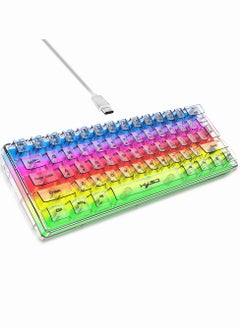 اشتري 61 Keys RGB Gaming Keyboard 60% Mini Wired Waterproof for Gamer Multi colour في السعودية