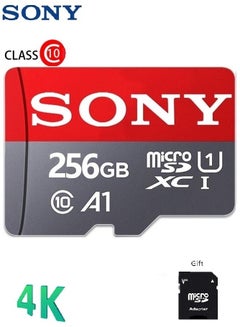 اشتري سوني بطاقة ذاكرة Micro SD فائقة السرعة فئة 10فلاش TF سعة 256 جيجابايت تصل إلى 98 ميجابايت/الثانية مع محول بطاقة SD 256 GB في السعودية