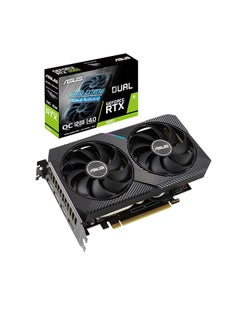 اشتري pci_e_x4 Dual GeForce RTX 3060 V2 OC Edition 12GB GDDR6 with Two Powerful Axial-tech Fans LHR Graphics Card (DUAL-RTX3060-O12G-V2) Black في الامارات