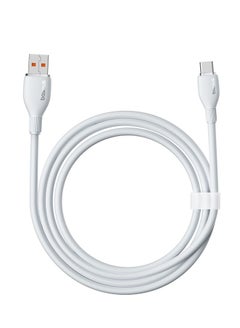 Buy 100W USB A To USB C Charger Cable, (1.2M) 6A PD Fast Charging Data Cable Type C Cable For iPhone 15/15 Plus/15 Pro Max/MacBook Pro Samsung S22/21/20/Note20 And All Type-C Mobile Phone White in UAE