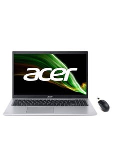 Buy Aspire 3 A315-58-34X1 Laptop With 15.6-Inch FHD Display, Core i3-1115G4 Processor/4GB RAM/256GB SSD/DOS(Without Windows)/Intel UHD Graphics With Free Wireless Mouse English/Arabic Pure Silver in Saudi Arabia