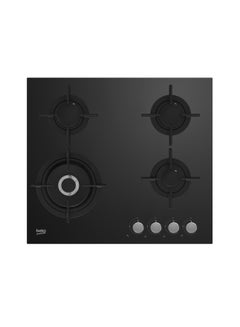 Buy Built-In Gas Hob, 4 Burner, 60 cm, Black - HILW 64222 SE HILW 64222 SE black in Egypt