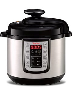 اشتري Fast And Delicious Multicooker Electric Pressure Cooker 25 Automatic Programs Up To 80% Faster Cooking Energy Saving Recipe Book 6 L 1200 W CY505 Black & Stainless Steel في الامارات