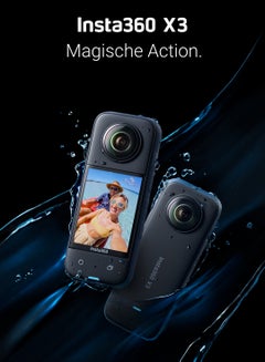 اشتري Insta360 X3 Waterproof 360 Action Camera With 1/2" 48MP Sensor 5.7K 360 Active HDR Video 72MP 360 Photo 4K Single Lens Stabilized 2.29-Inch Touch Screen في الامارات