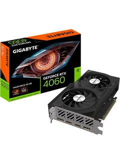 اشتري GeForce RTX 4060 WINDFORCE OC 8G Graphics Card, 2X WINDFORCE Fans, 8GB 128-bit GDDR6, GV-N4060WF2OC-8GD Video Card Black في السعودية