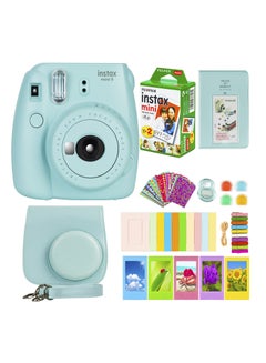 Buy Instax Mini 9 Instant Camera With Bundle Accessory Kit - Cyan Blue in Saudi Arabia